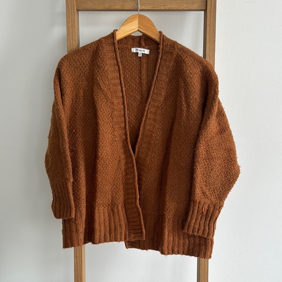 MADEWELL | Wool XXS Cozy Brown Knit Cardigan - Picture 1 of 7